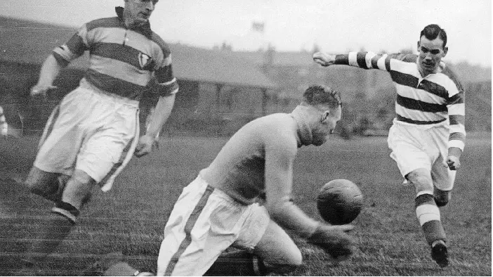 Jimmy McGrory (right) has scored 552 Goals in his career and is a Celtic FC legend