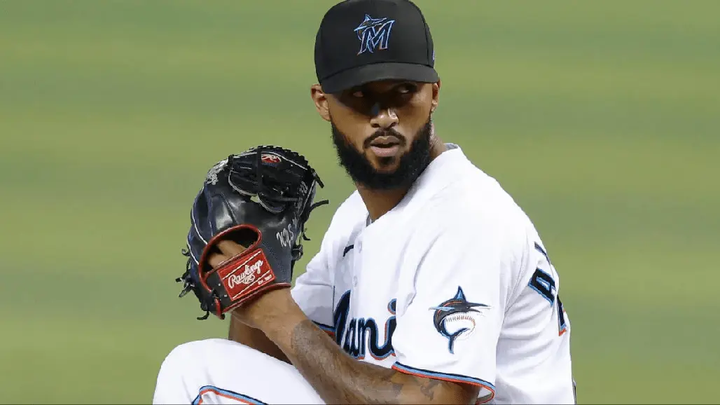 Sandy Alcántara  pitching for the Miami Marlins, is one of the best players to come out of Dominican Republic 