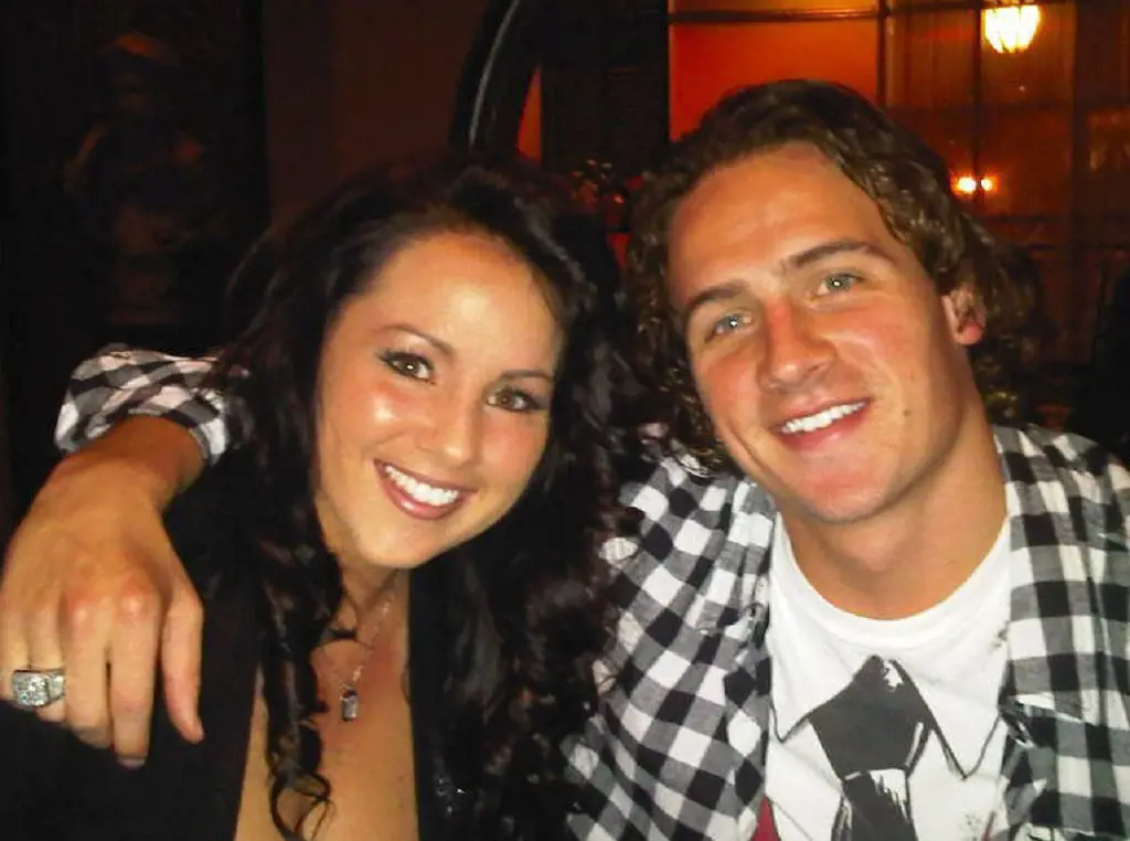 Ryan Lochte with her sister Kristin Lochte. Kristin was a swimmer and a coach.