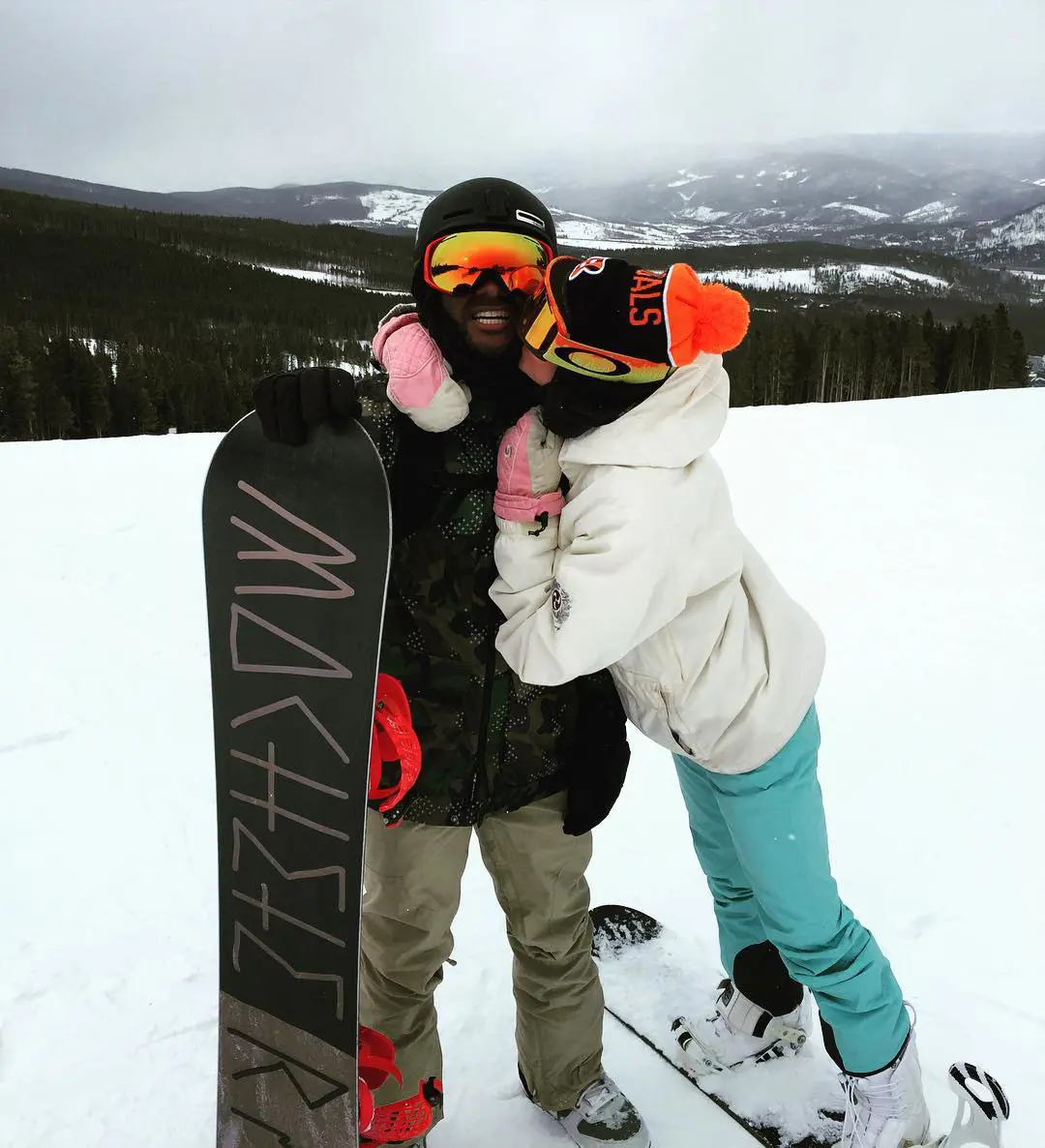 Bernard and Chloe on their skiing trip.