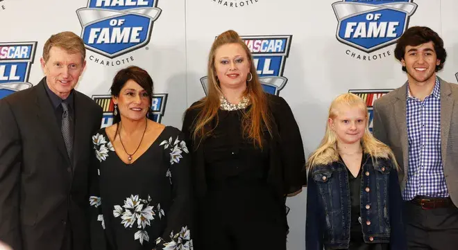 Bill Elliott with his family, including his daughter Starr and his grandchild 