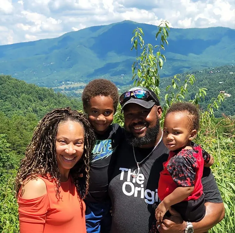 Tiffany and Aaron with their sons, Bryson and Aaron. 