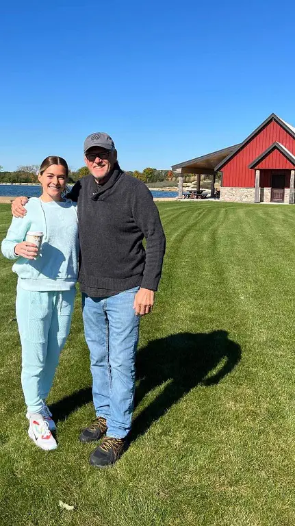 Kealia Ohai with her father Ben Ohai. 