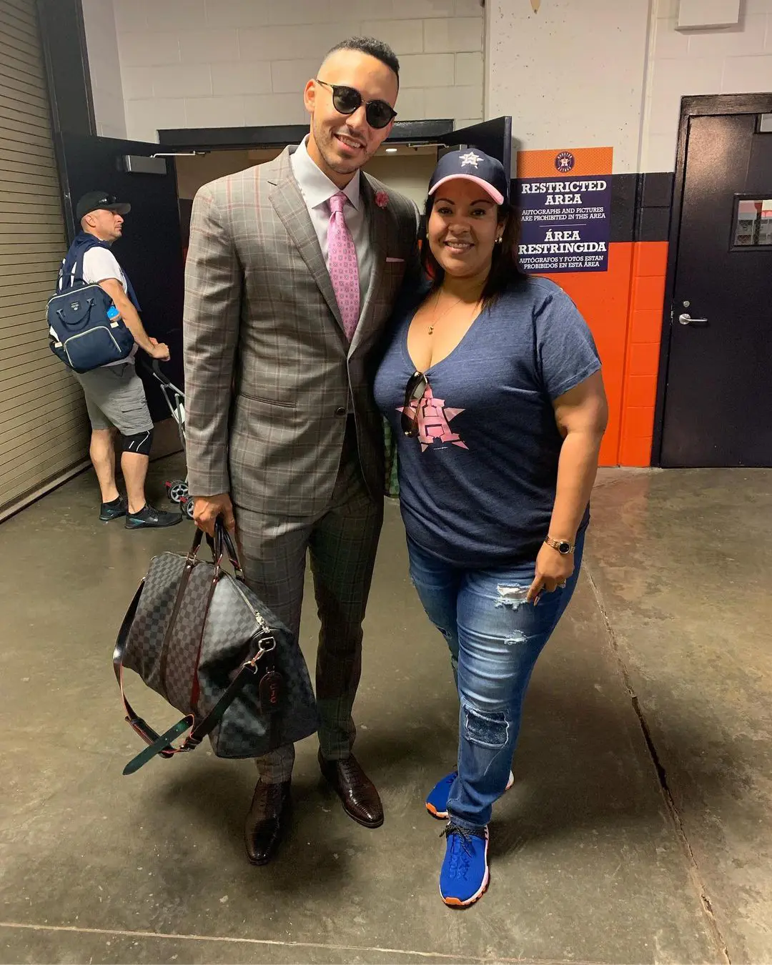 Carlos and his mother on Mother's Day