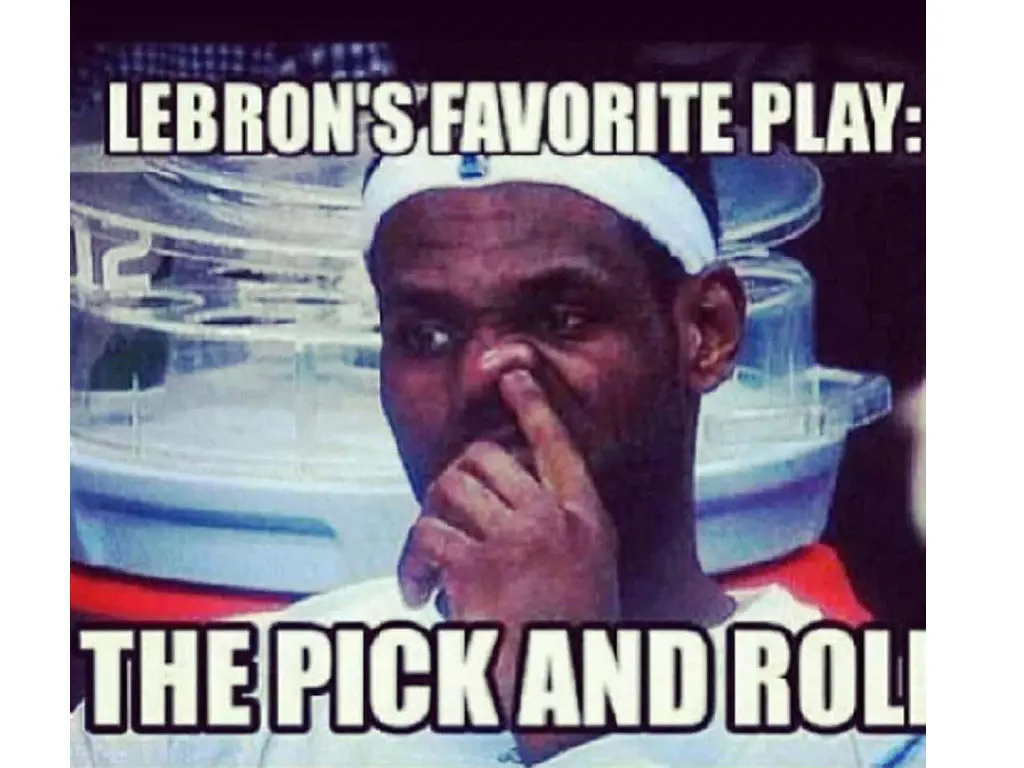 LeBron James caught picking his nose