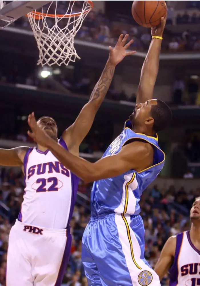 Denver during the 2008-09 season against Phoenix Suns.