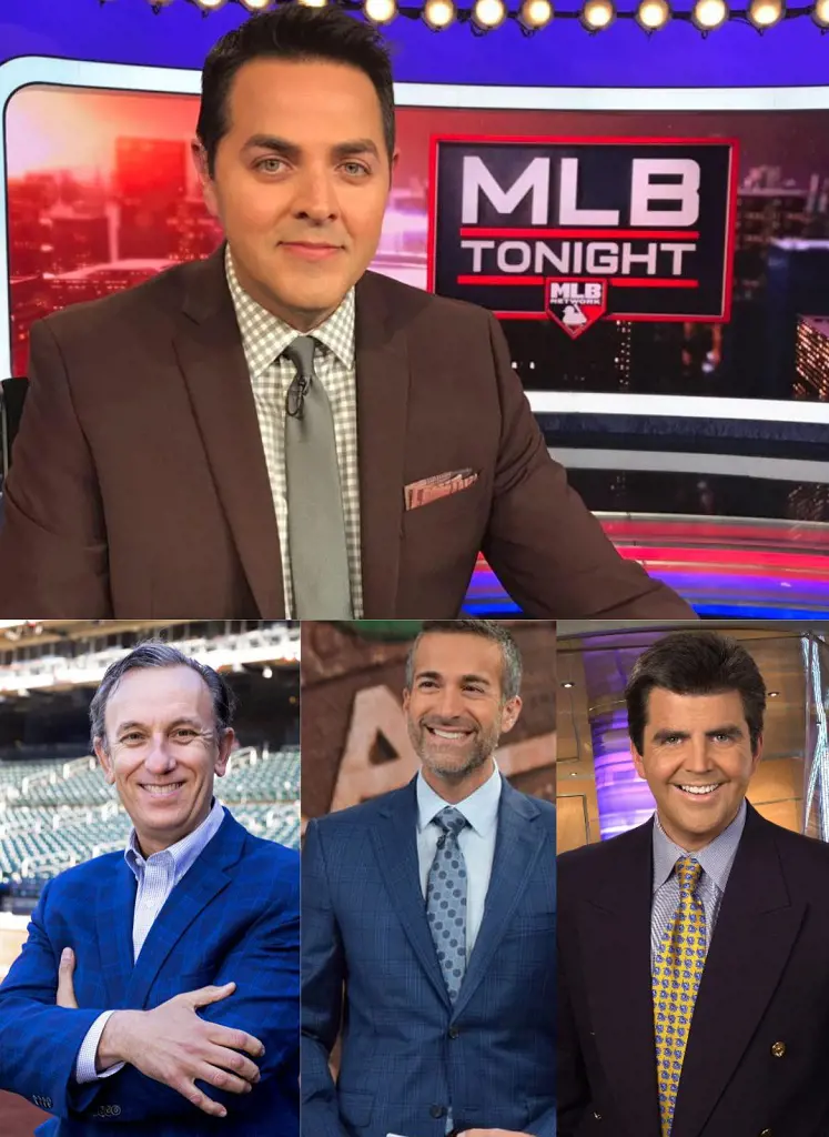 (Top) Robert hosting MLB Tonight show in November 2018