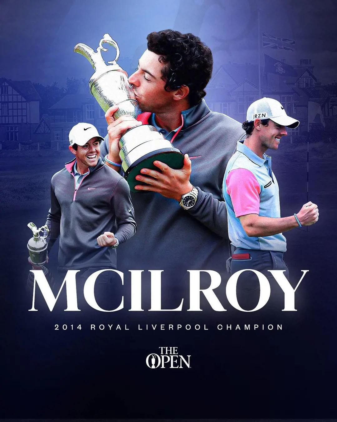 Rory McIlroy lifted The Open Championship trophy in 2014.