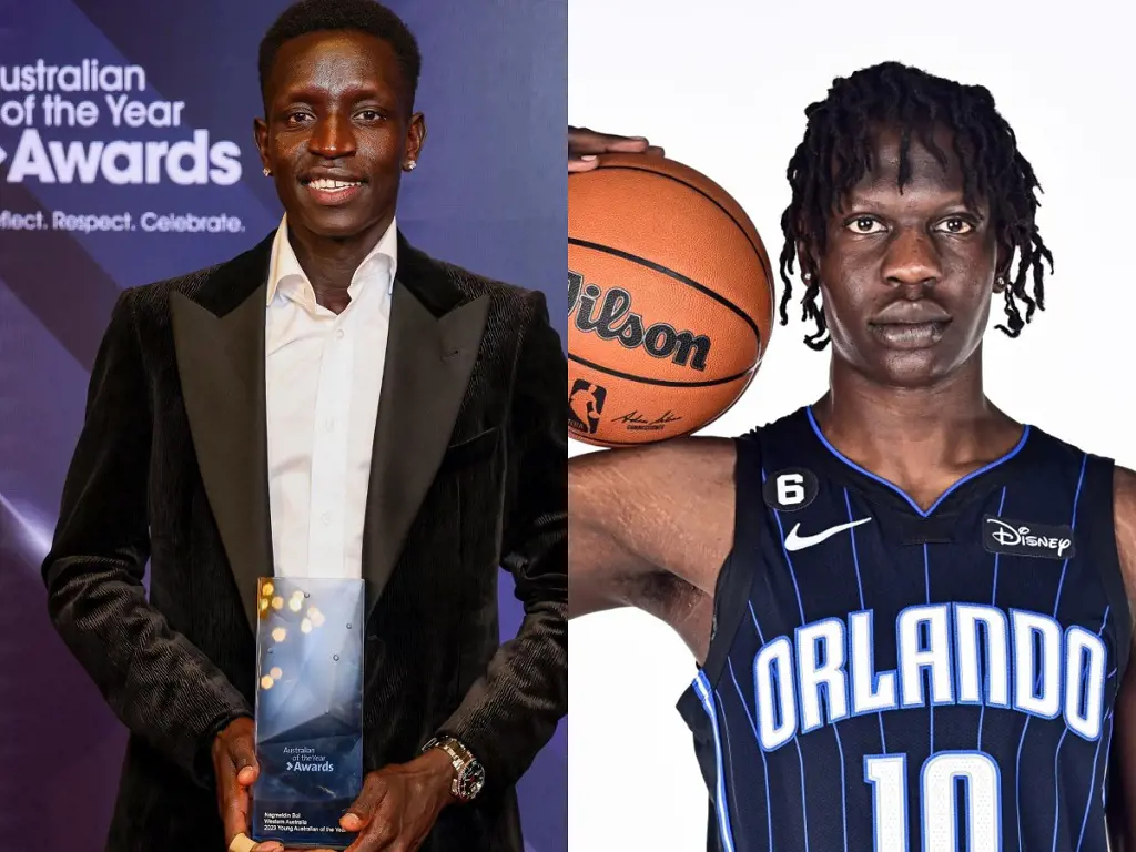 Peter Bol(left) won the 2023 WA Young Australian of the Year award on November 15, 2022. 