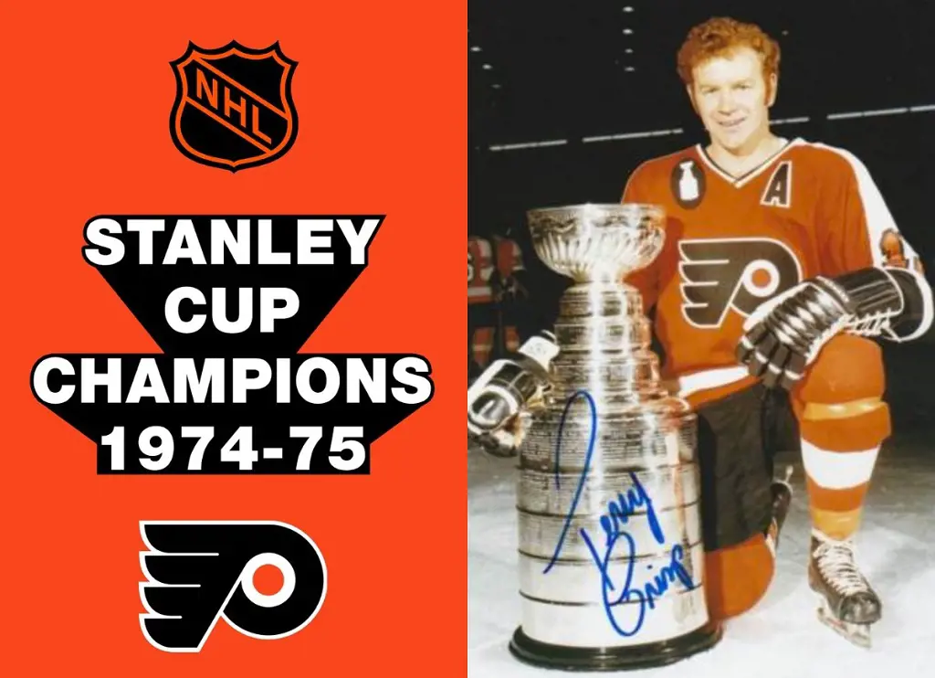 Flyers' Terry Crisp with the Stanley Cup in 1975