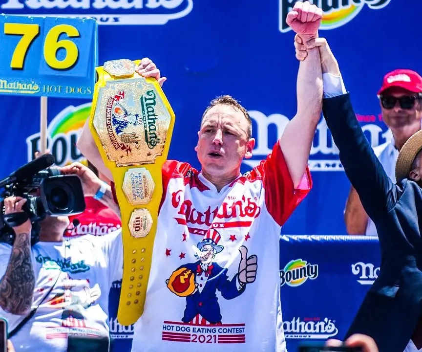 Joey Chestnut has eaten 501 HDB since 2016 to win the title each year.