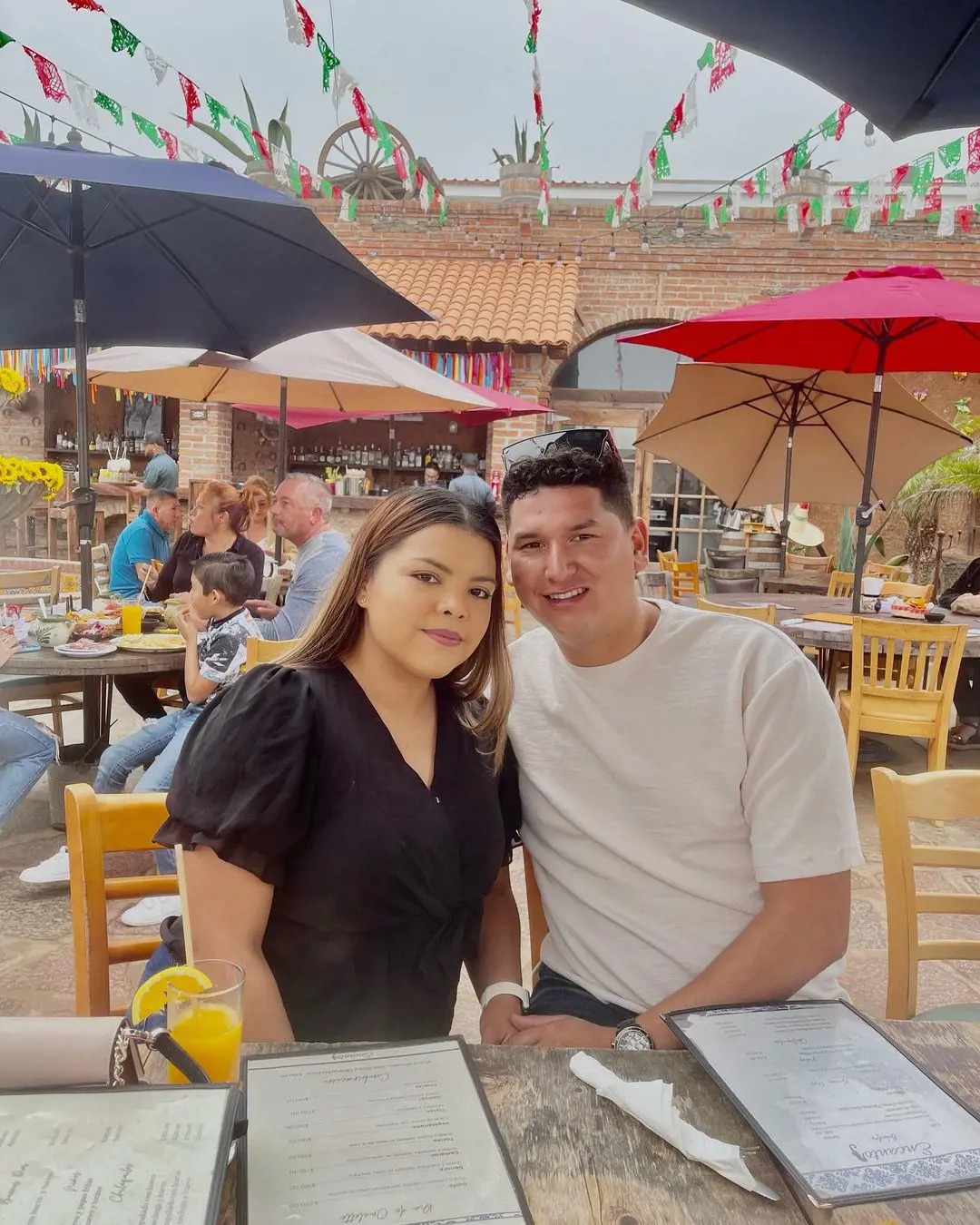 Javier and Melissa at Encanto Restaurant on October 9, 2022. 