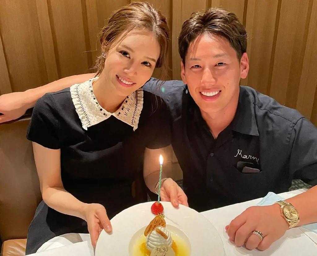 Masataka celebrates Yurika's 30th birthday with a homemade cake in June 2022