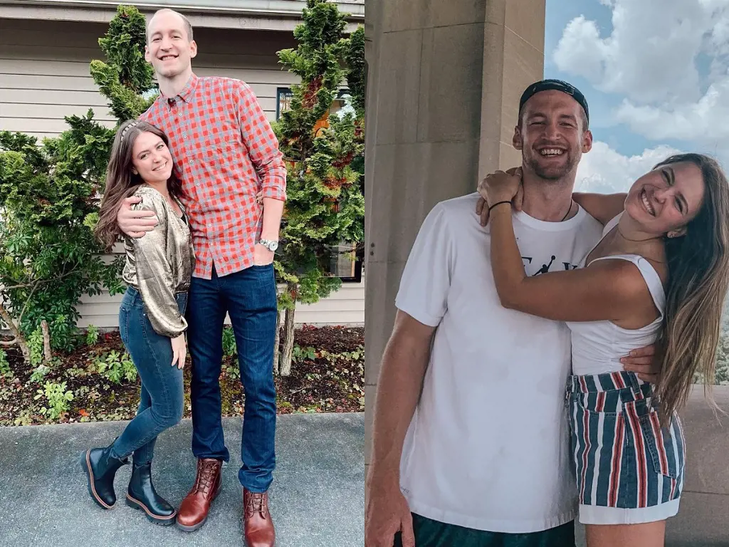 Cody and Leanna's portrait from June 2022 that shows their huge height difference