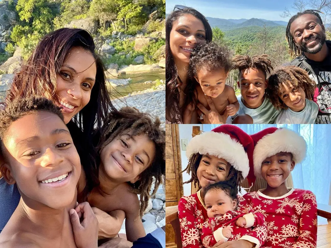 Kofi and Kori with Khi, Orion and Lotus on Christmas 2021