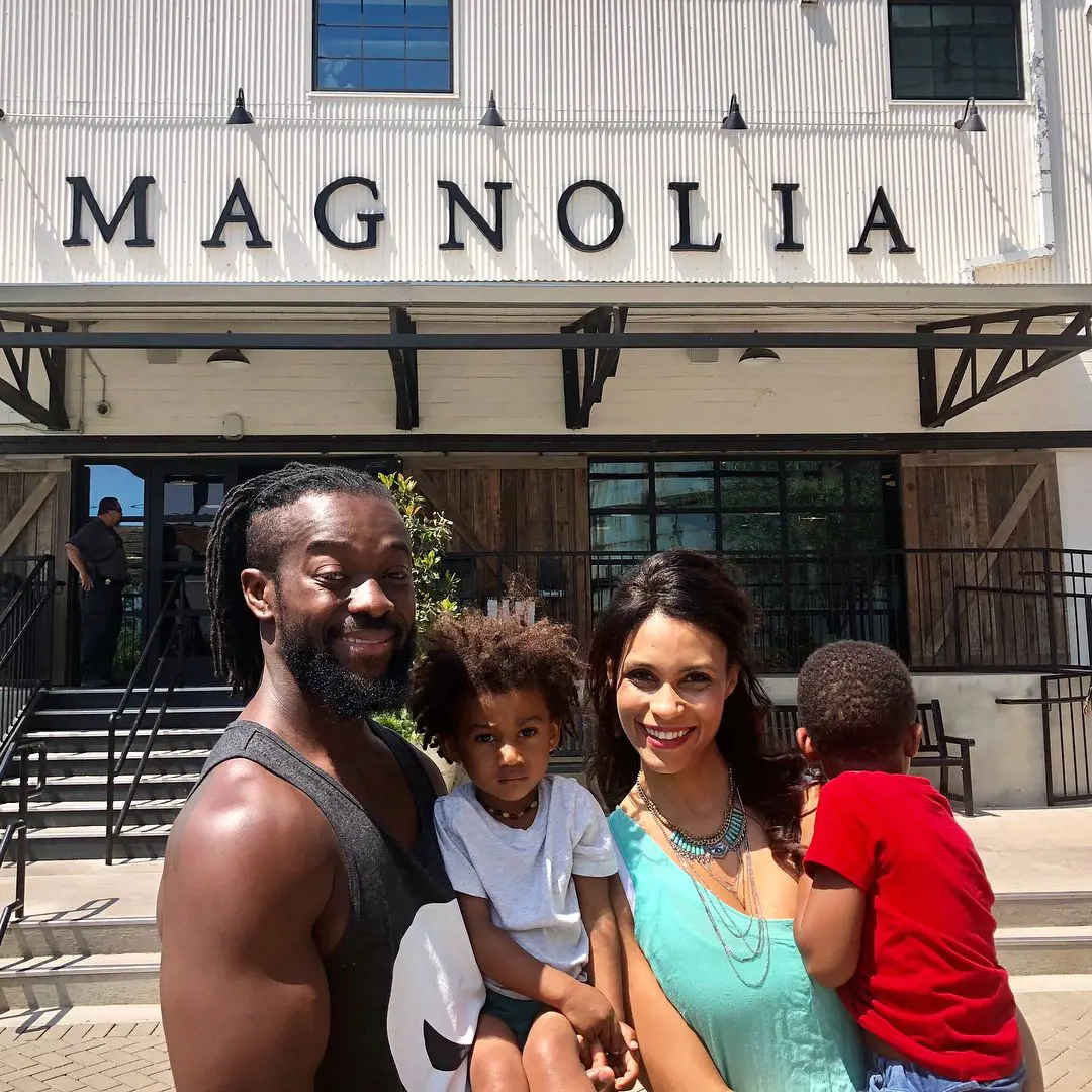 Kofi and Kori with Kai and Orion at the Magnolia Market in Waco, Georgia, USA, June 2018