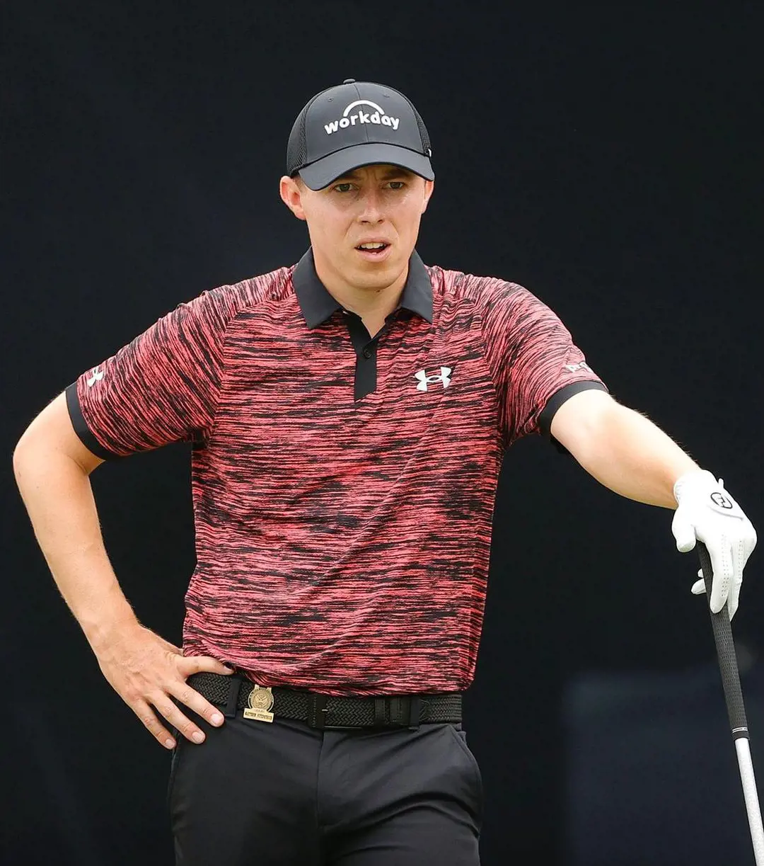 Matt wearing Under Armour T-shirt during his game at Torrey Pines Golf Club. 