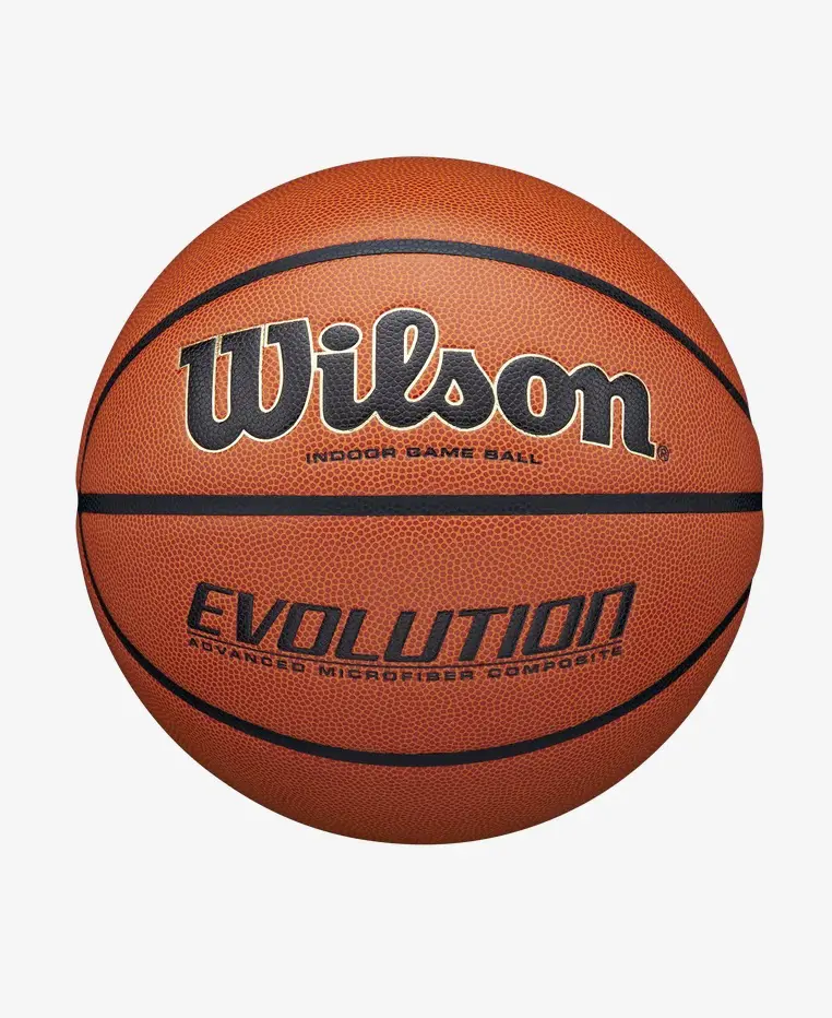 Wilson Evolution game basketball is approved for play by the National Federation of State High School Associations (NFHS).