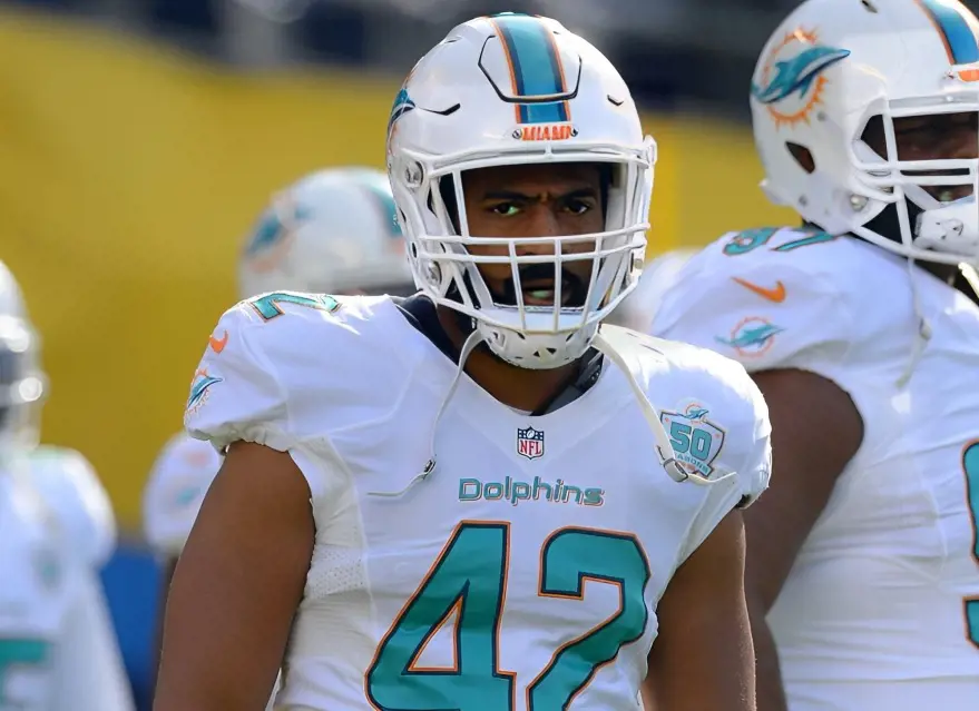 Spencer Paysinger during his time as a player for the Miami Dolphins