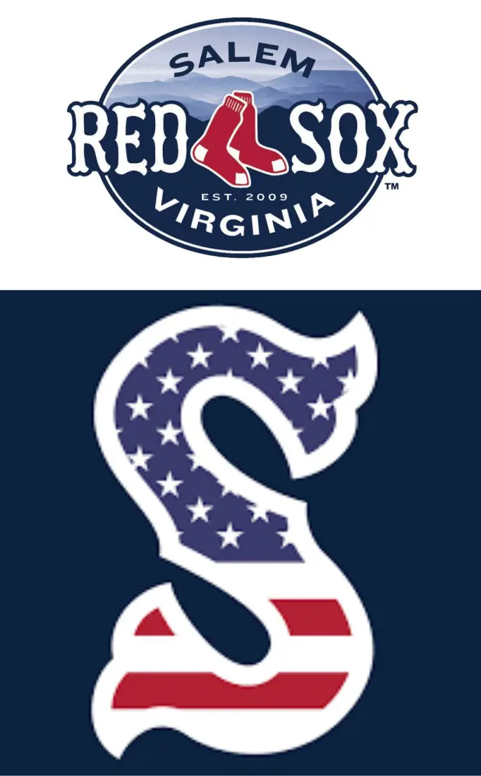 Salem Red Sox team logo and Cap insignia