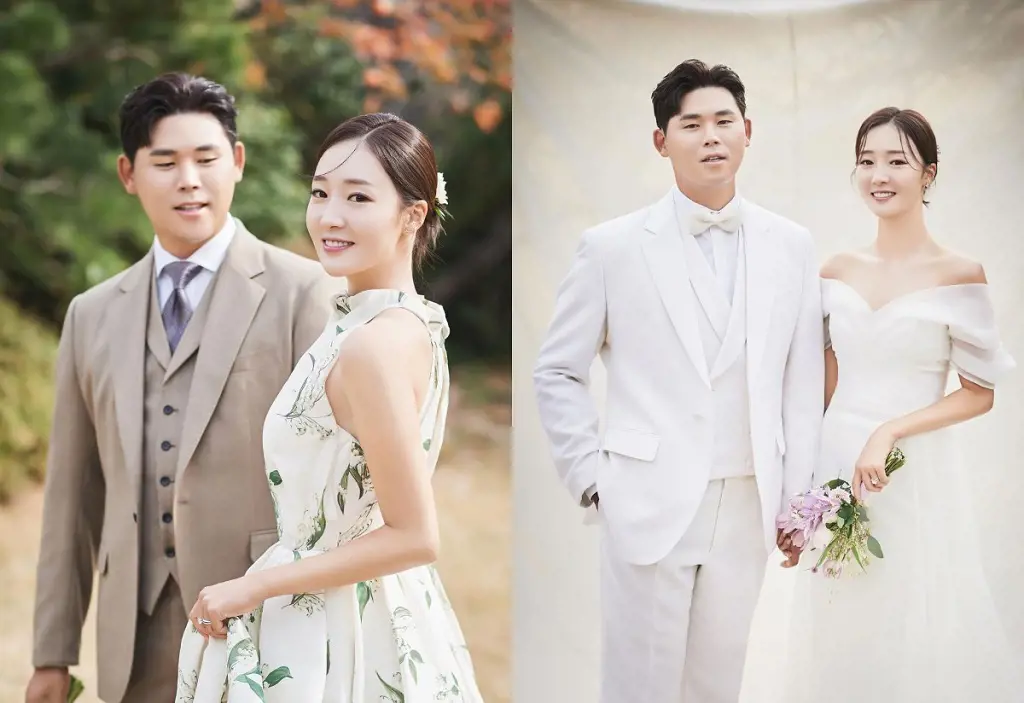 Images of Kim and Ji Hyun from their big day in December 2022