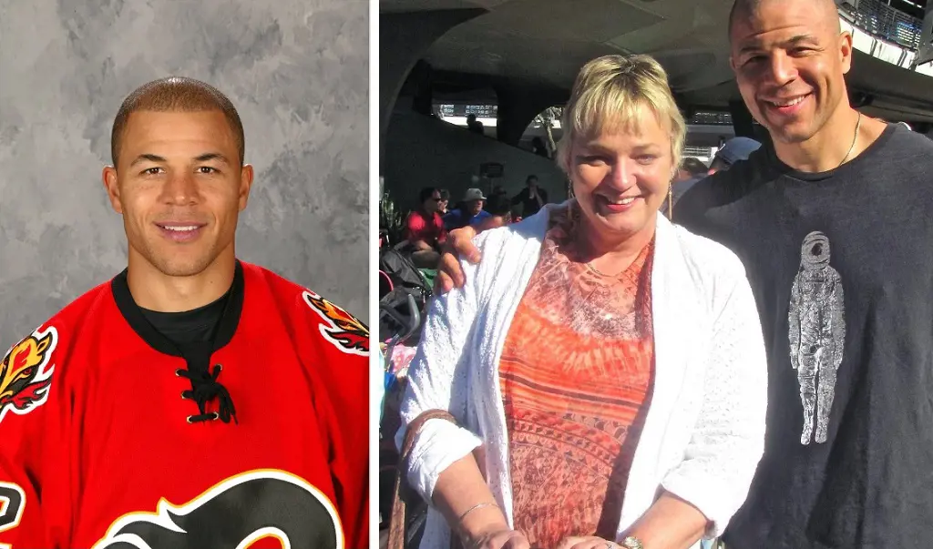 Jarome and Susan (right photo) at a game in June 2020.