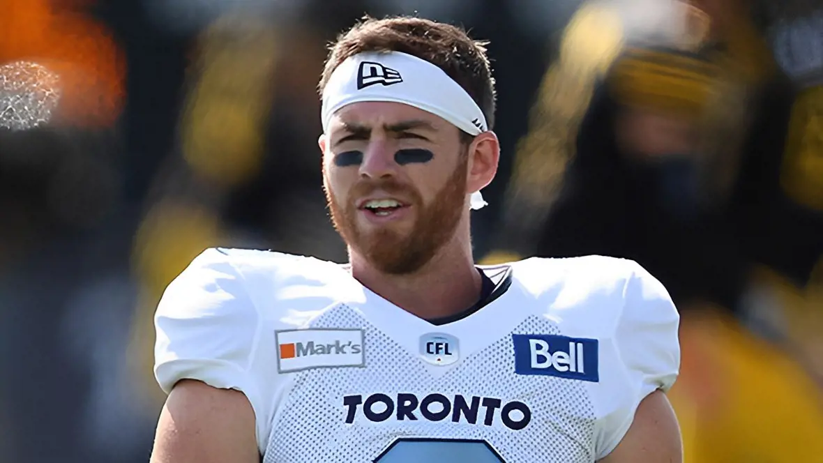 Arbuckle while playing for Toronto Argonauts in 2021.