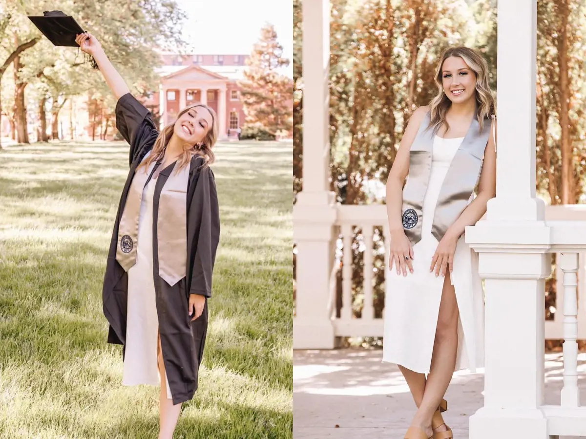 Aimee during her graduation ceremony at University of Nevada, Reno in 2020