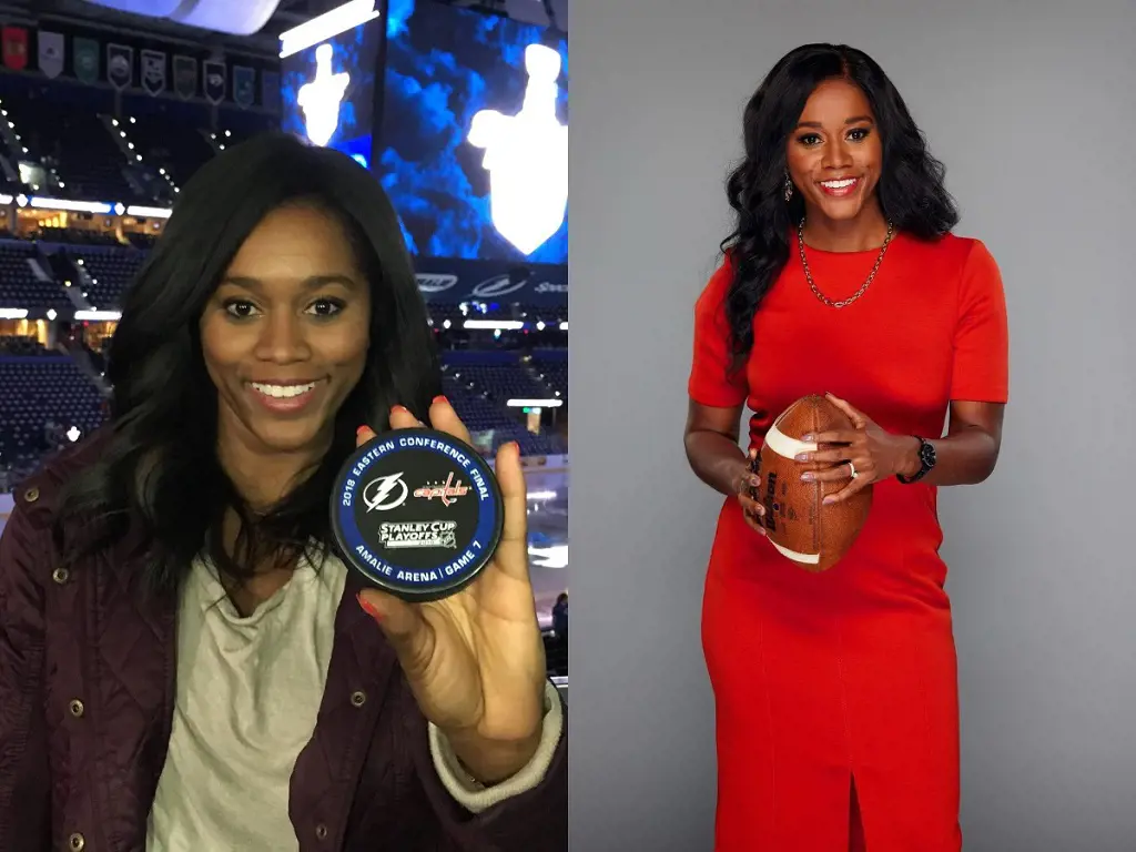 Sherree donned red attire during her reporting duties in Washington D. C.