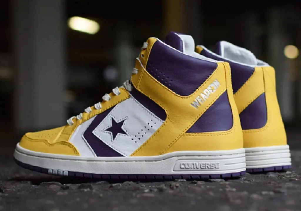 Converse Weapon is a popular high top basketball shoe that released in the 1980s.