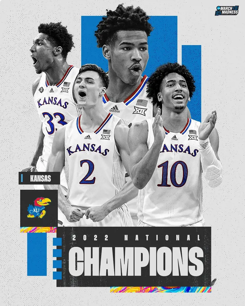 Kansas Jayhawks won the 2022 national championship.