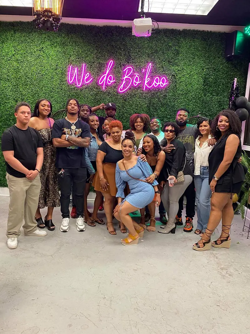 Ja'Marr with his family at Bokoo in New Orleans.