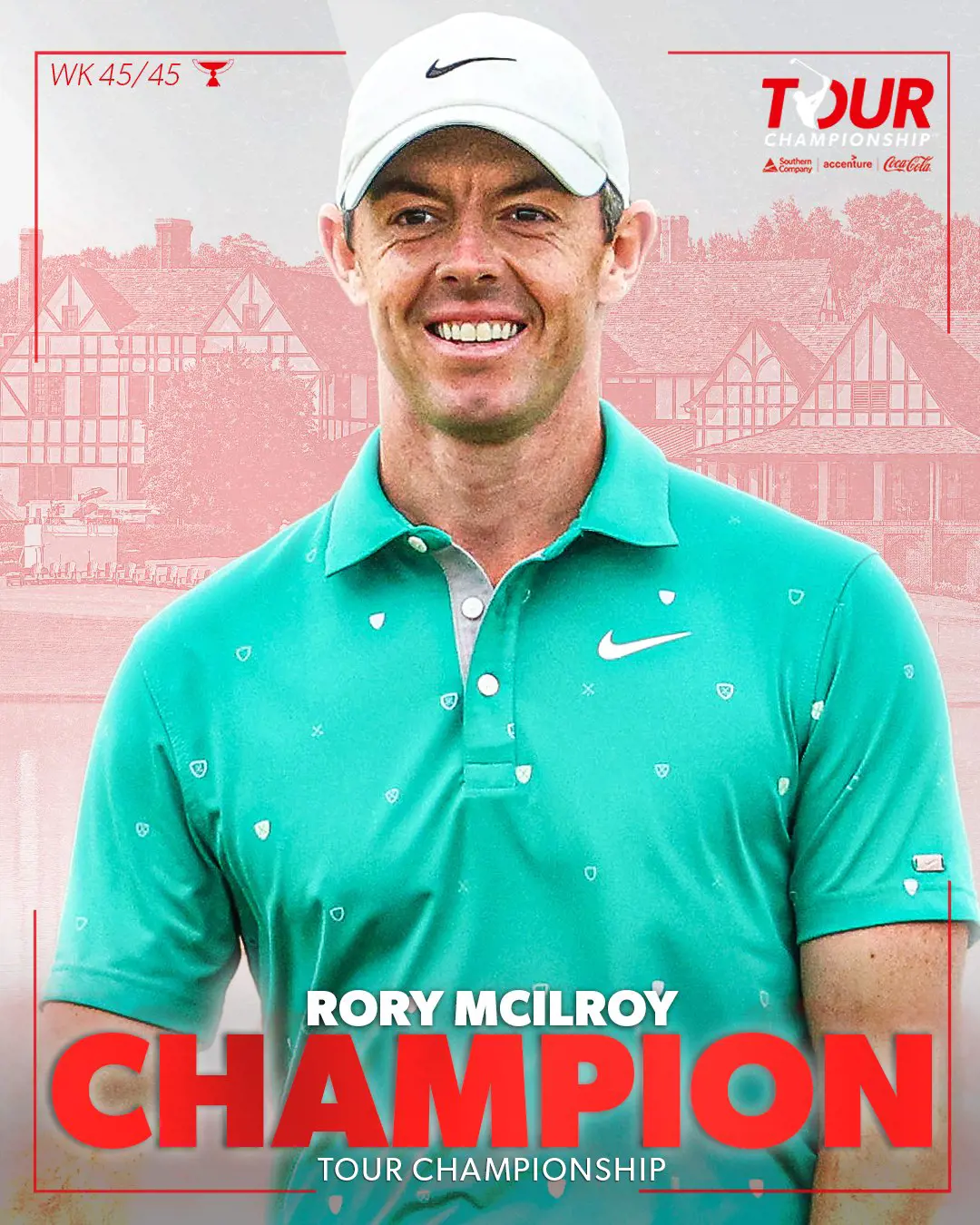 McIlroy's win celebrated by the PGA after he became three time tour champion 