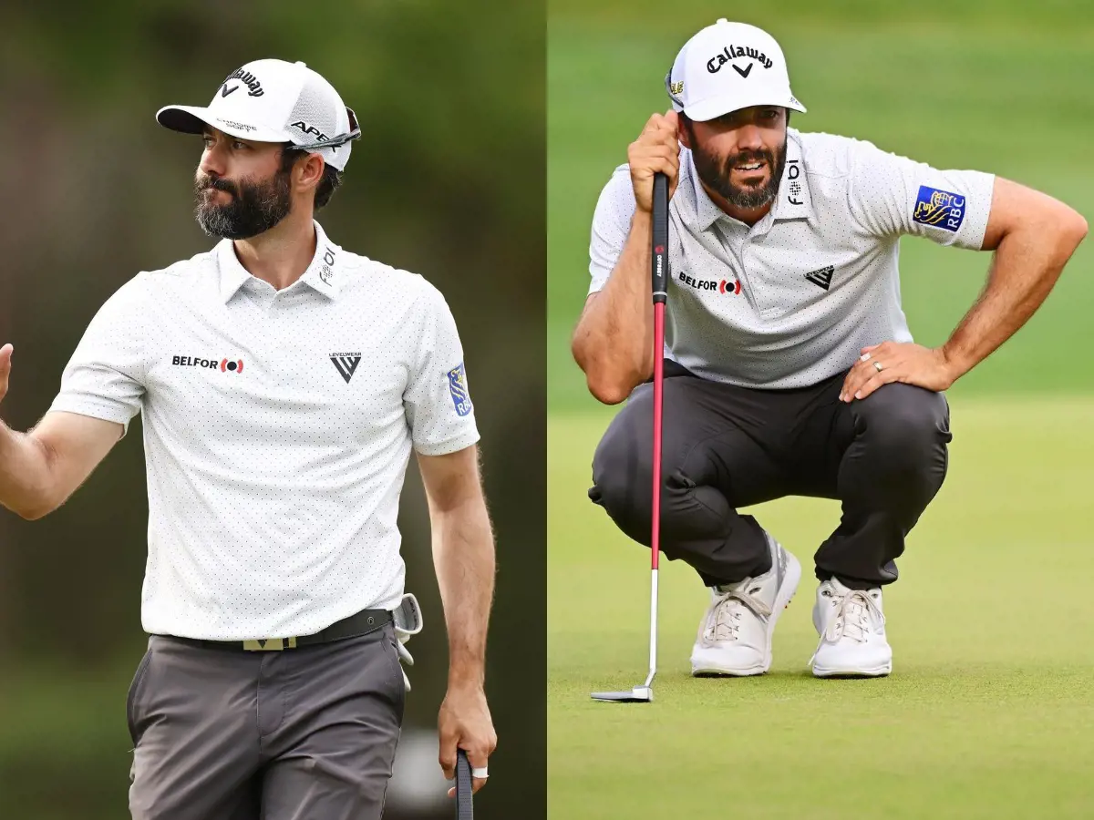 Adam Hadwin sports Callaway cap while playing in December 2022