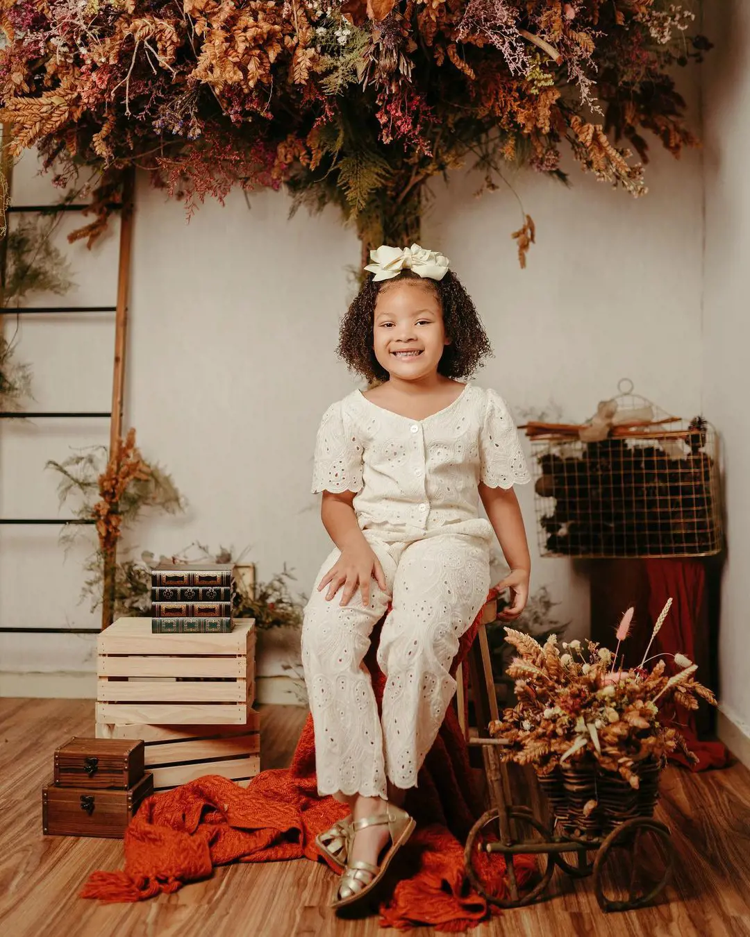 Vlaimel looking lovely in a white outfit on her birthday.