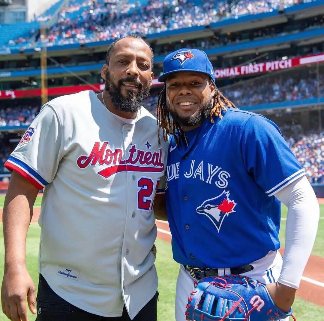 Guerrero Sr attending his son's game play.