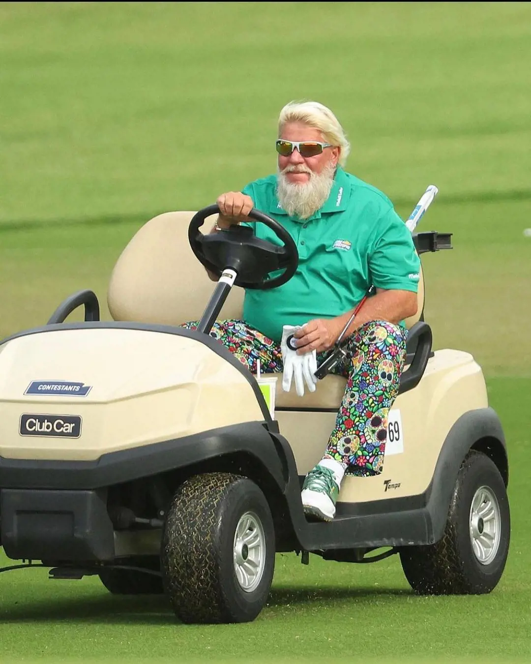 John Daly donned a classy look at a golf course on May 20, 2022.