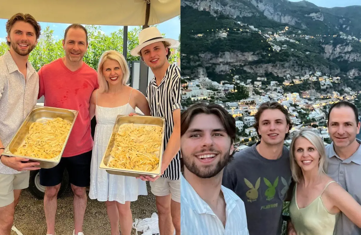 Adam with Julia, Giuliano and Luca during their vacation trip to Rom, Italy in June 2022