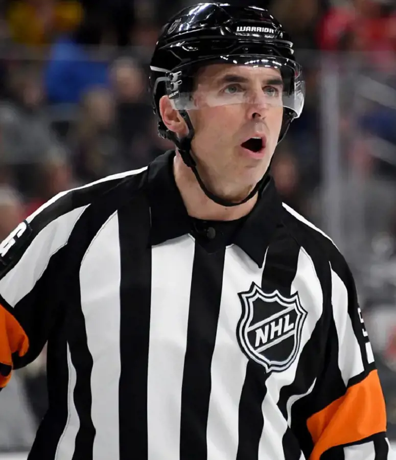 Chris while officiating a game at T-Mobile Arena in Dec 2019 in Las Vegas.