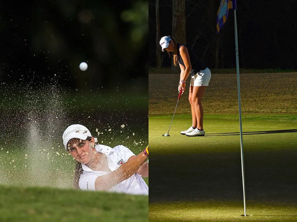 Claudia played golf at Louisiana State University. 