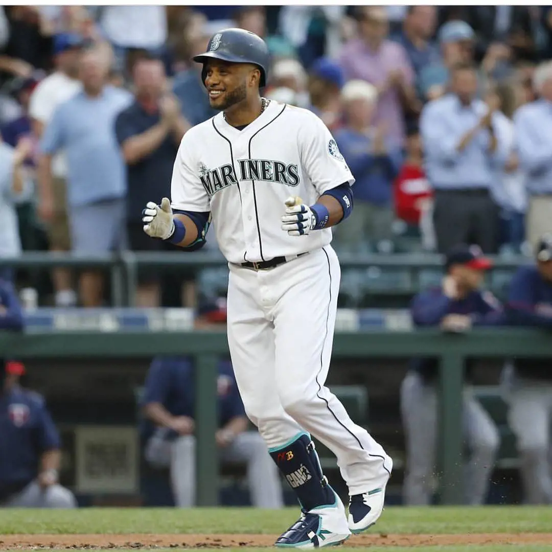 Robinson sporting new balance shoes on the baseball field in 2017.