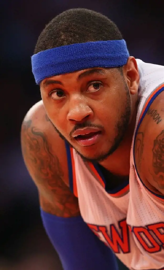 Carmelo Anthony playing for the Knicks