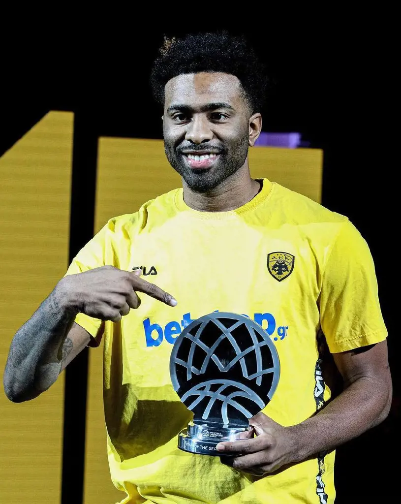 Keith Langford with the BCL MVP in October 2020