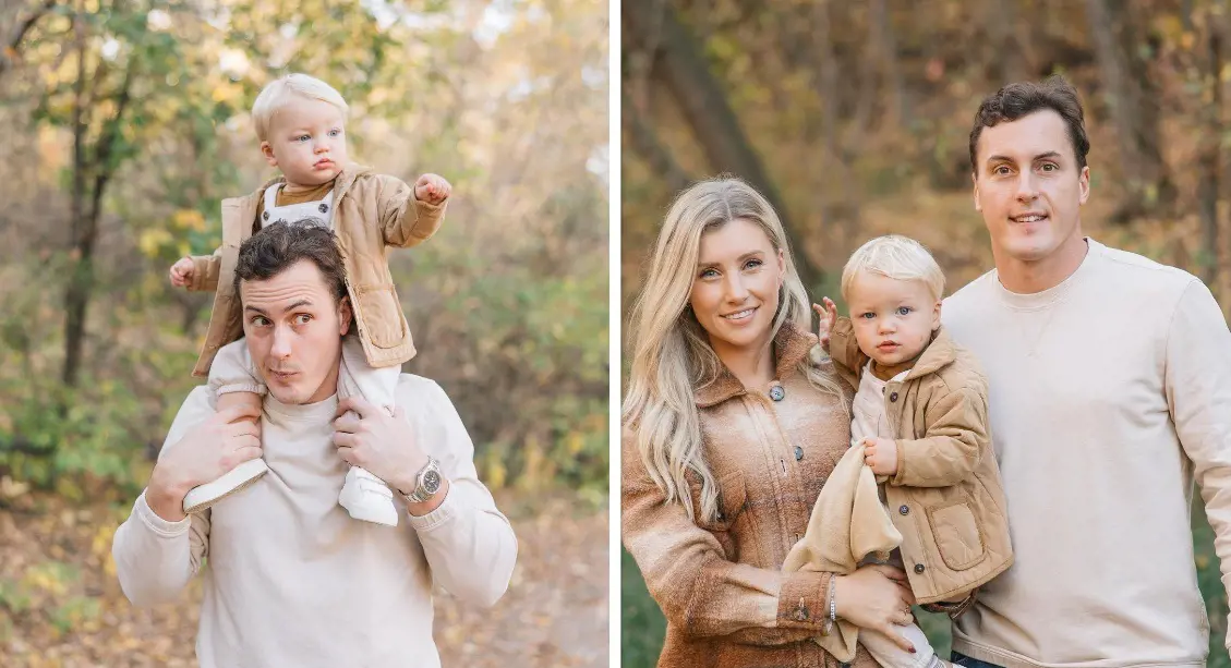  Tyson and Emma with Leo in a group photo in October 2022.