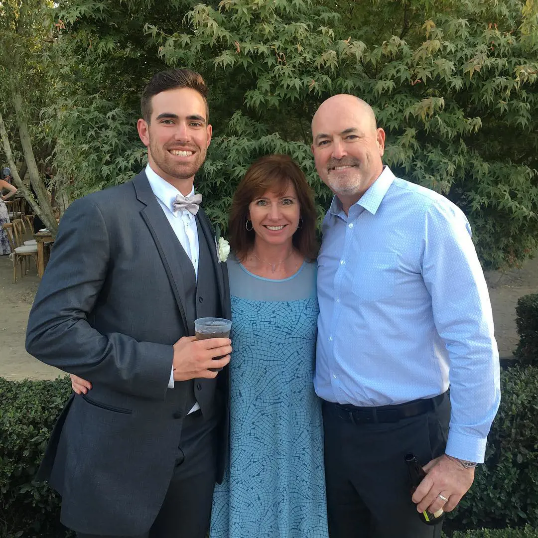 Shane with his parents, Kristine and Chris on their 27th wedding anniversary party in October 2017