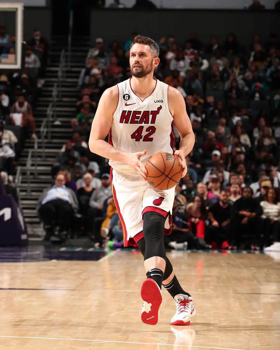 Heat no. 42 Kevin Love in action in March 2023