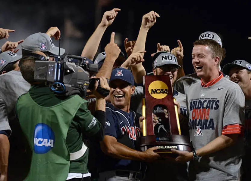 Oregon State roster celebrating their iconic triumph in 2018.