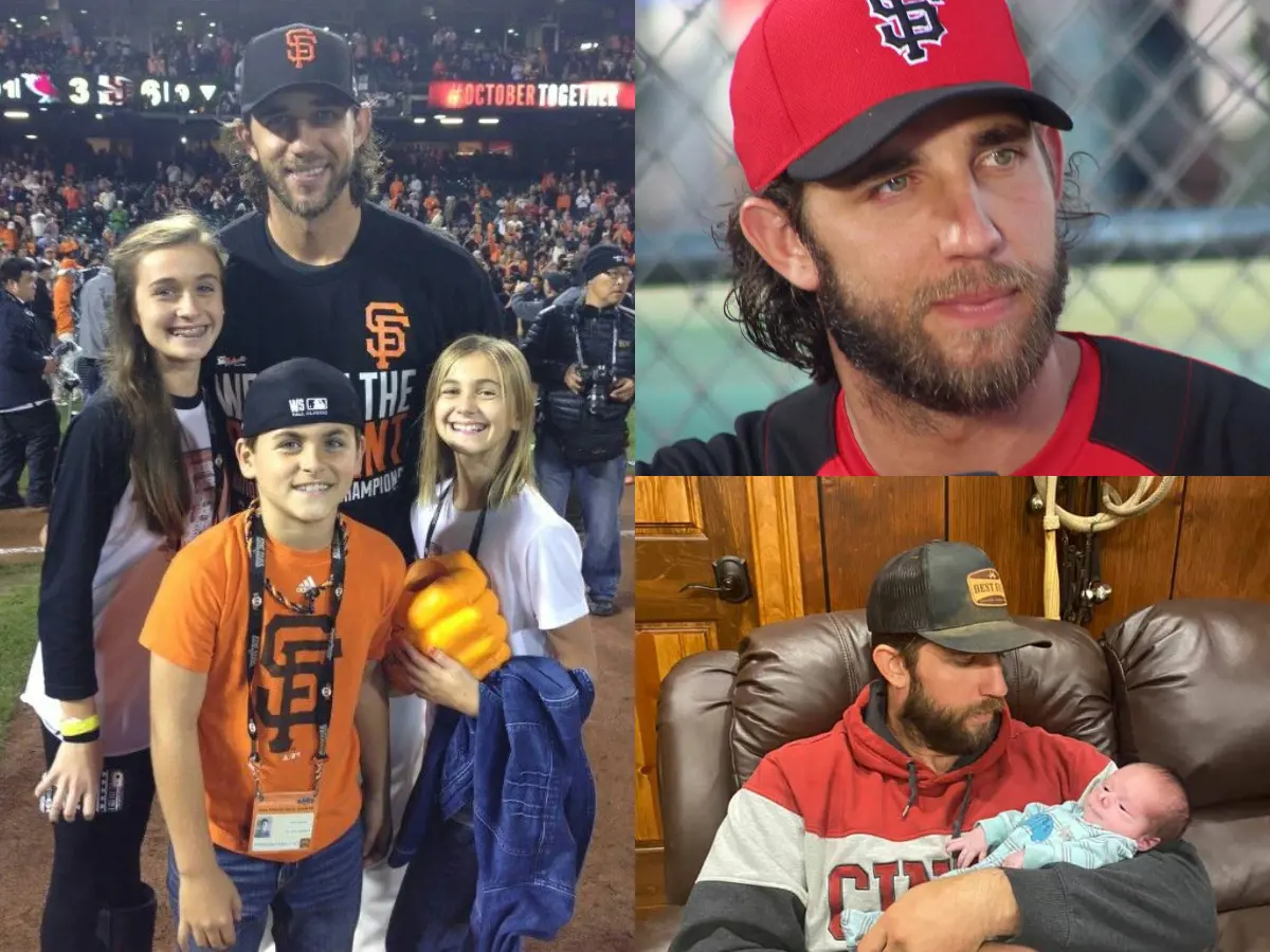 Madison Bumgarner sporting in San Francisco Giants cap in April 2015