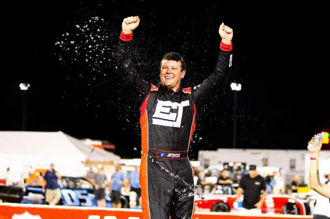 Erik getting back behind the wheel of a Super Late Model at North Wilkesboro Speedway. 