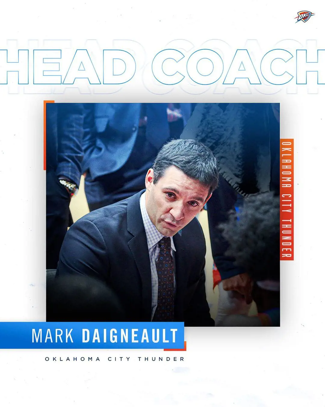 Mark after being named as the head coach of OKC Thunder.